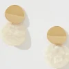Fashion Grazia Earrings In White Pearlescent With Gold Jewellery|Wedding Guest