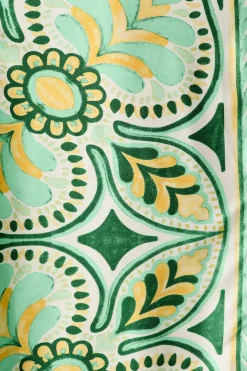 Discount Halswell Maxi Shirt Dress In Green And Yellow Tile Print Dresses|Casual