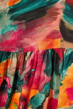 Outlet Have My Heart Dress in Multi Watercolour Print Dresses|Party