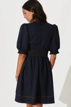 Online Hazel Dress In Navy Dresses|Casual