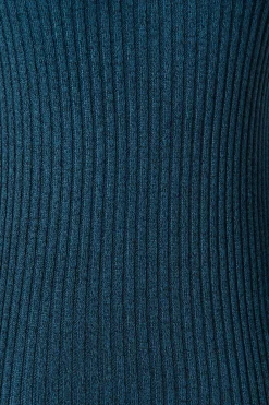 Outlet Heather Knit Top In Blue Tops