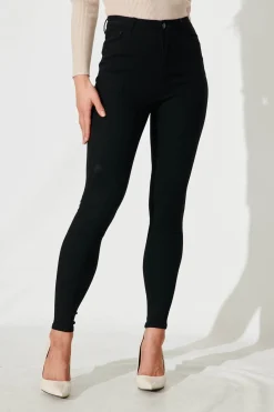 Discount Holmes Stretch Skinny Pants In Black Cotton Blend Bottoms|Pants
