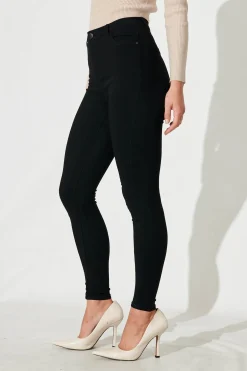 Discount Holmes Stretch Skinny Pants In Black Cotton Blend Bottoms|Pants