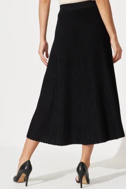 Outlet Honeycup Knit Skirt In Black Cotton Blend Bottoms|Skirts & Shorts