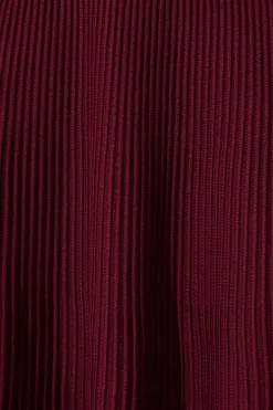 Best Honeycup Knit Skirt In Wine Cotton Blend Bottoms|Skirts & Shorts