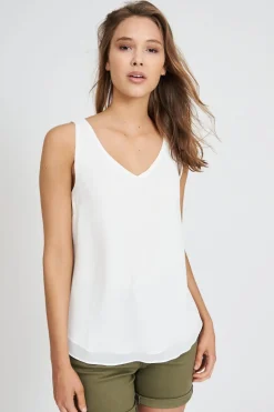 Hot Indy Top in White Tops|Workwear