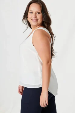 Hot Indy Top in White Tops|Workwear