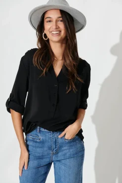 Discount Isa Top In Black Workwear|Tops