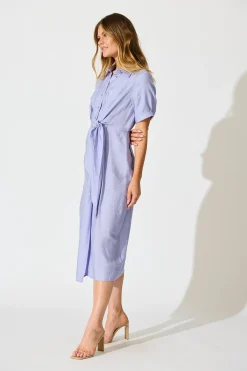Fashion Isadora Midi Dress in Lilac Dresses|Casual
