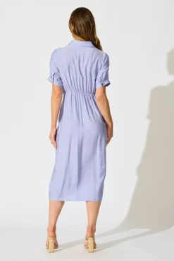 Fashion Isadora Midi Dress in Lilac Dresses|Casual