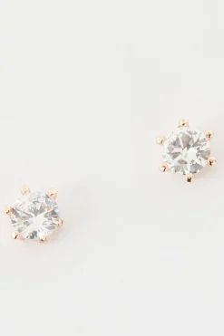 Hot Jasmine Stud Diamante Earrings In Gold Jewellery|Hens Night