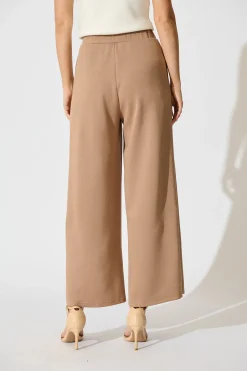 New Jeannette Pant in Camel Bottoms