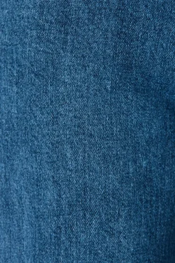 Sale Jency Mid Rise Wide Leg Jean in Dark Blue Denim Bottoms
