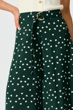 Discount Jewel Mist Pant in Emerald with White Speckle Bottoms|Pants