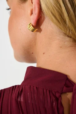 Fashion Jocelyn Coil Stud Earrings in Gold Jewellery