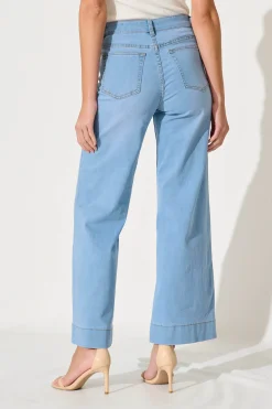 Outlet Juan High Rise Wide Leg Jean In Light Blue Denim Bottoms|Denim