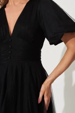 Online Juliet Midi Dress In Black Tulle Dresses|Cocktail