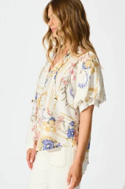 New Jupiter Shirt in Vintage Floral Print Tops|Casual