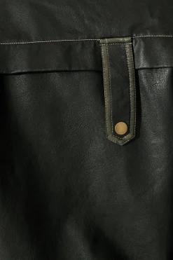 Online Kayla Bomber Jacket in Black Leatherette Outerwear|Outerwear