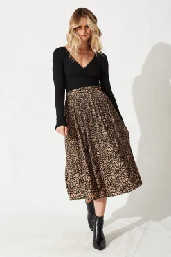 Online Kennedi Mock Wrap Top In Black Jersey Tops|Casual
