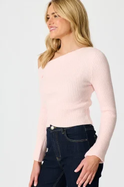 Online Kiss At Midnight Knit Top in Pink Tops|Knitwear