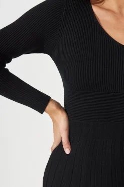 Sale Koby Knit Dress In Black Dresses|Knitwear