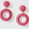 Best Lalla Drop Earrings In Pink Rattan Jewellery