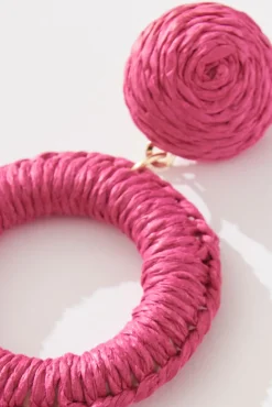 Best Lalla Drop Earrings In Pink Rattan Jewellery