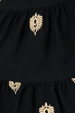 Outlet Lanetta Dress in Black Embroidery Dresses|Casual