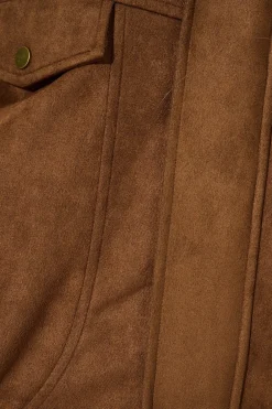 Discount Laney Jacket in Tan Suedette Outerwear|Outerwear