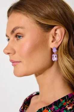 New Lanier Drop Earrings In Purple Jewellery|Wedding Accessories