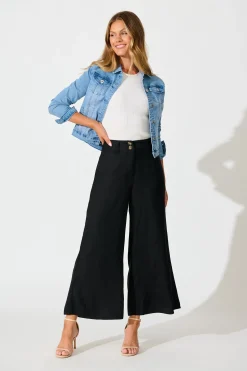 New Legacy Pant in Black Linen Blend Bottoms|Pants
