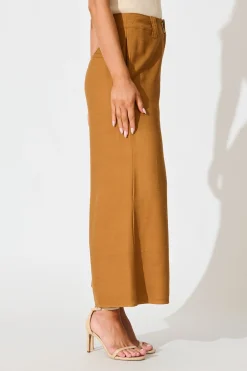 Fashion Legacy Pant in Brown Linen Blend Bottoms|Pants