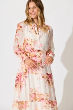 Hot Lettie Maxi Dress in Pink Floral Dresses|Party