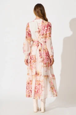 Hot Lettie Maxi Dress in Pink Floral Dresses|Party