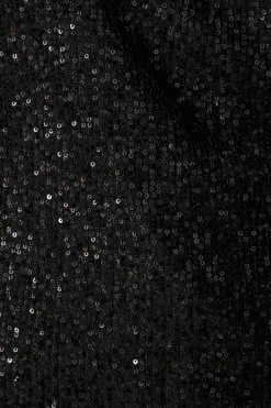 Best Liana Off Shoulder Top in Black Sequin Tops|Party & Occasion