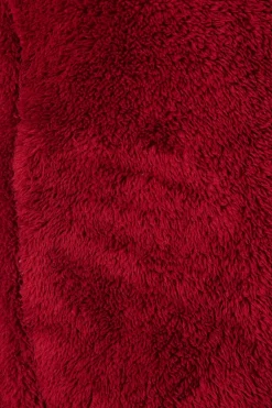 Best Linea Fluffy Jacket in Wine Outerwear|Outerwear