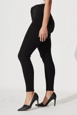 Sale Little Lies High Rise Skinny Jegging In Black Denim Bottoms|Pants