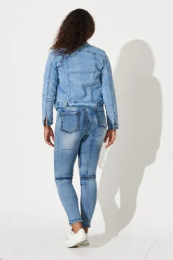 Outlet Little Lies High Rise Skinny Jegging In Mid Blue Denim Bottoms|Pants