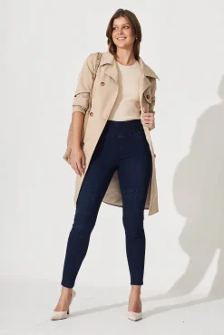 Online Little Lies High Rise Skinny Jegging In Dark Blue Denim Bottoms|Pants