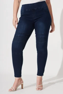 Online Little Lies High Rise Skinny Jegging In Dark Blue Denim Bottoms|Pants