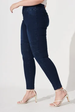 Online Little Lies High Rise Skinny Jegging In Dark Blue Denim Bottoms|Pants