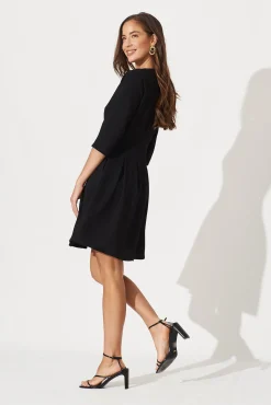 Discount Lizbeth Dress In Textured Black Dresses|Casual