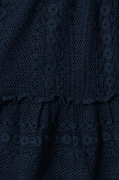 Discount Loralie Dress in Navy Lace Cotton Dresses|Casual