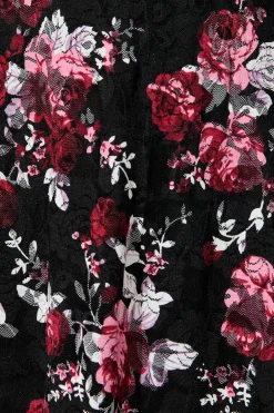 Best Loula Dress in Black with Multi Red Floral Dresses|Party