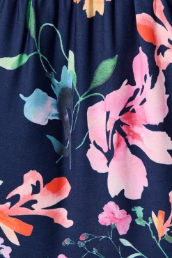 Hot Love Song Maxi Dress In Navy With Multi Floral Print Dresses|Casual