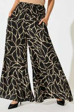 Clearance Lucia Pant In Black Geometric Print Bottoms