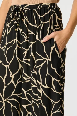 Clearance Lucia Pant In Black Geometric Print Bottoms