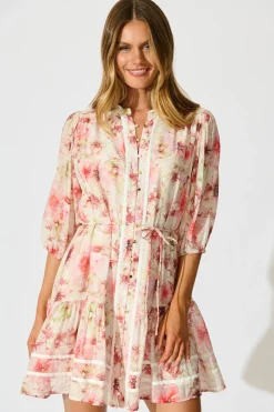 Online Lucinda Dress in Blush Floral Dresses|Party