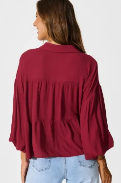 Online Luella Shirt in Wine Tops